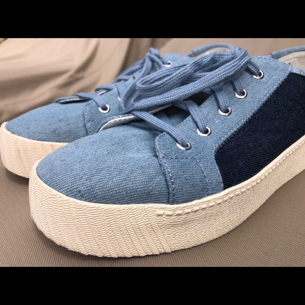 Tretorn Blaire Platform Sneaker Denim & Dark Blue